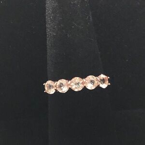 Estate Rose Gold 925 CZ Women's size 7 Ring 2.31g
